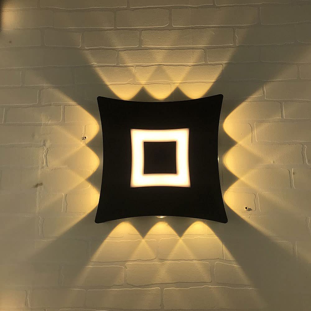 TRionn Wall Sconce Light, LED Waterproof Exterior Wall Lamp 12W Aluminum Sconce, Indoor Outdoor Surface Mount Spotlight, Rainsafe Matte Black Outside Lights, Porch y Garage Patio Lamps (Color : 3000k