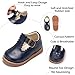 PHIRAMIN Toddler Girl Mary Jane Navy Blue Dress Shoes Size-9 Girl School Uniform Shoes for Wedding Party