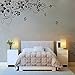 Hee Grand Removable Vinyl Wall Sticker Mural Decal Art - Flowers and Vine (BLACK, 1)
