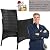 FDW Outdoor Patio Furniture Sets 4 Pieces Patio Set Rattan Chair Wicker Sofa Conversation Set Patio Chair for Backyard Lawn Porch Poolside Balcony Garden Furniture Sets with Coffee Table