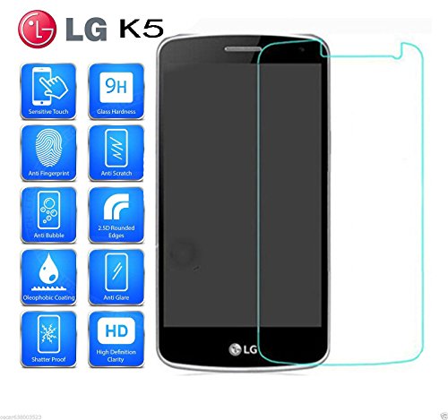 Protector de Pantalla para LG K5 Cristal Vidrio Templado Espesor 0,30 mm, 2.5D Round Edge, [9H Dureza] [Alta Transparencia] [Sin burbujas] [Ajuste Perfecto]
