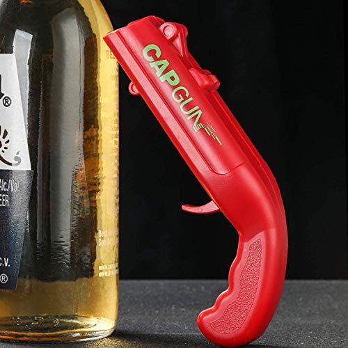 KARAA 2 stuks flessenopener pistool bieropener flessendop cap shooter grappige flesopener voor thuis bar party drinkspel - Afbeelding 8