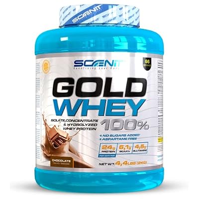 Gold Whey 100% – 100% whey protein, proteinas whey para el desarrollo muscular – Proteinas para masa muscular con aminoácidos – Whey protein + proteinas whey isolate + hidrolizado – 2 kg (Chocolate)