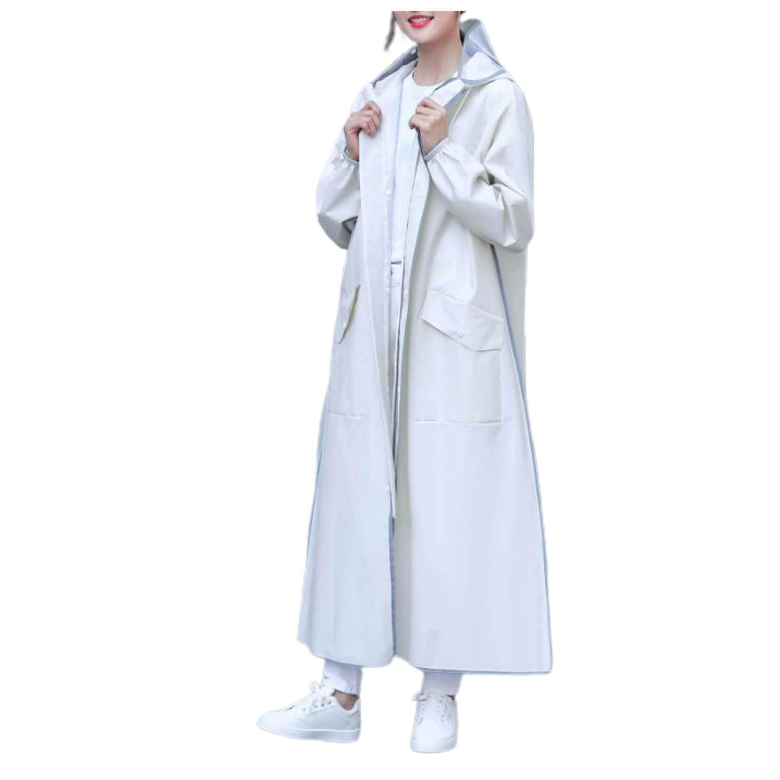 Pvucpot Veste De Pluie Imperméable Femme Longue Avec Capuche – Coupe-Vent Léger Et Respirant Pour Pluie Et Vent