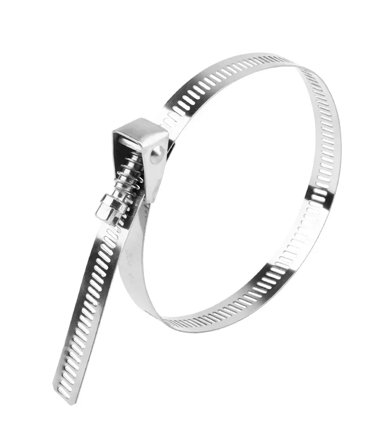 Abrazaderas de manguera ajustables de acero inoxidable, sujetadores de tubo de engranaje helicoidal de 50/100cm for conductos de gases y aplicaciones marinas, 5 uds.(14 * 1000 * 0.6MM)