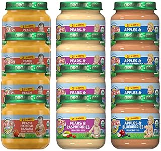 Earth's Best Organic Stage 2 Baby Food, Fruit Combo Jars Variety Pack, 4 oz (Pack of 12)