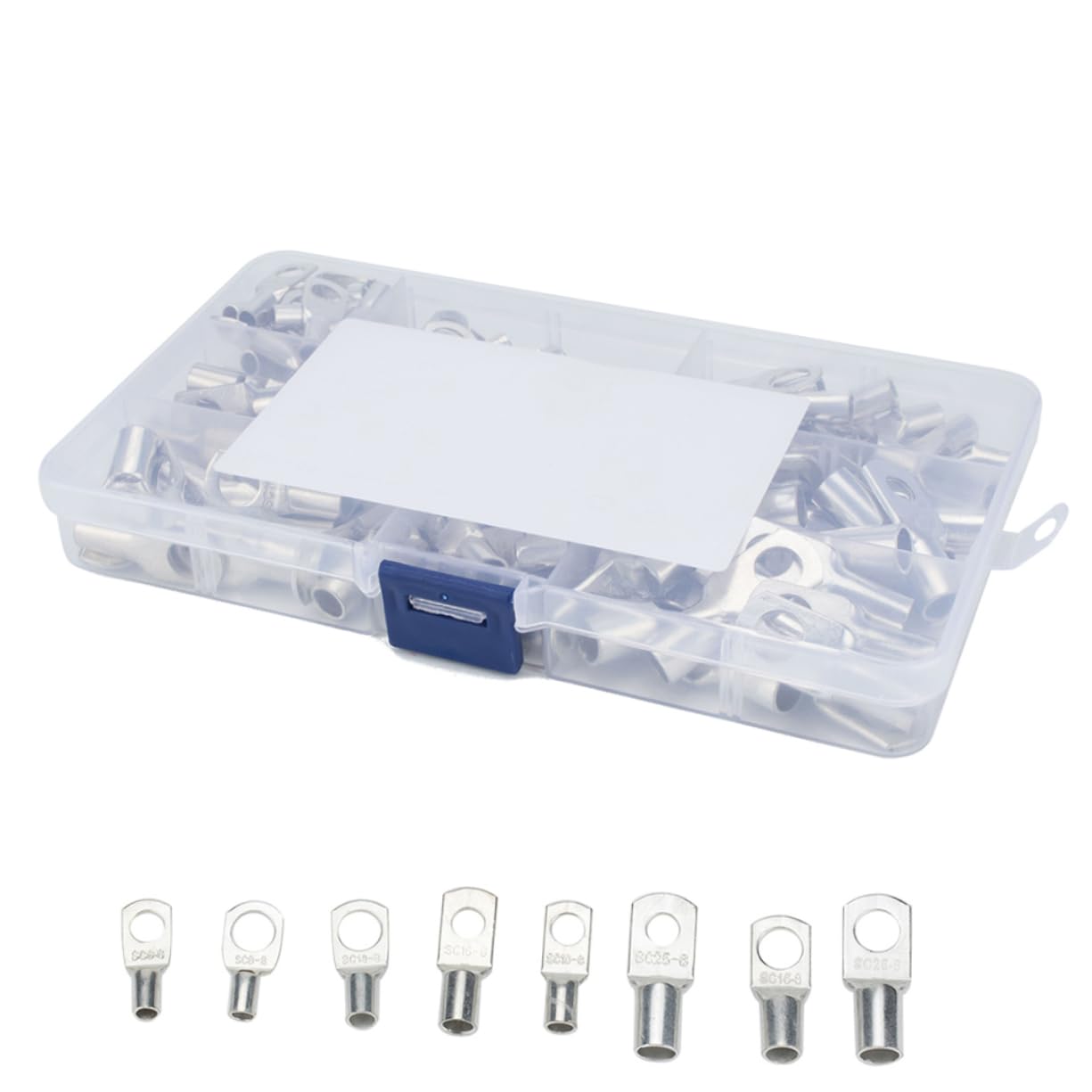 Kit de 120 Terminales de Cobre para Cables de Batería, Anillo