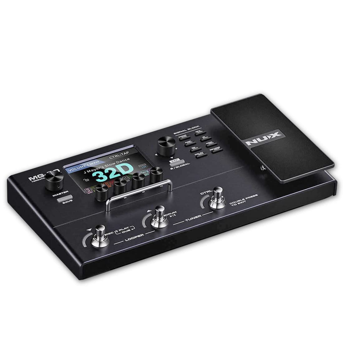 Nux MG-30 Guitar Modeling Multi-Effektgerät + keepdrum Klinkenkabel