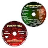  Ultimate Boot CD / First Aid et Emergency CD + effaceur de disque dur pour les systèmes d\'exploitation Windows 10-8-7-Vista-XP (32 & 64 bits) (2 CDs Economy Set)