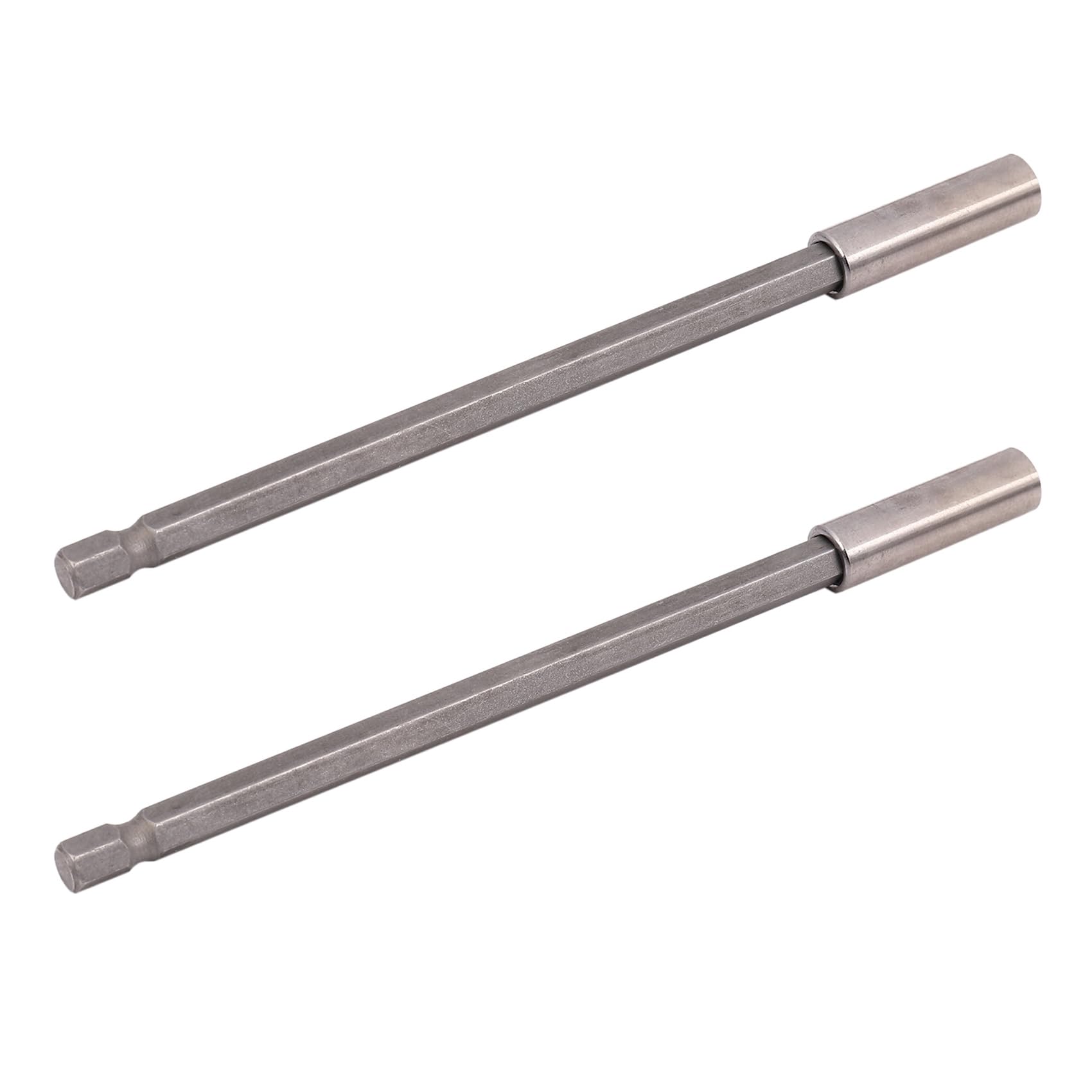 Jnchdghwa Silver 2X New 150Mm 1/4 Hex Quick Release Magnetic Screwdriver Extension Bit Holder