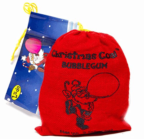 Sack of Red Christmas Coal Bubble Gum 2 OZ