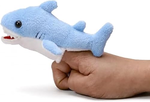 Unipak 1155SK Shark - Marioneta de dedo de peluche, 5 pulgadas de longitud