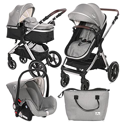 Lorelli - Carrito de Bebé Heaven 3 en 1 - Capazo transformable y asiento reversible - Capota...