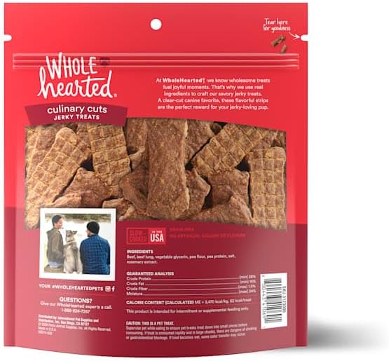 Miniatura 2 de WholeHearted Culinary Cuts Receta de carne seca para perros, 16 onzas