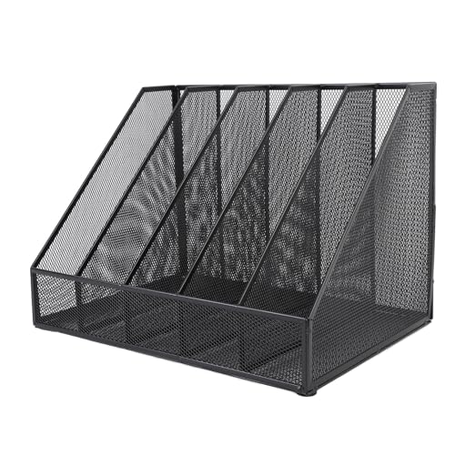 Verdicktes Metallgeflecht, Schreibtisch-Aktenordner mit 5 Fächern, für Büro, Zuhause, Sto Slish, Dokumentenhalter, effizienter Aktenordner