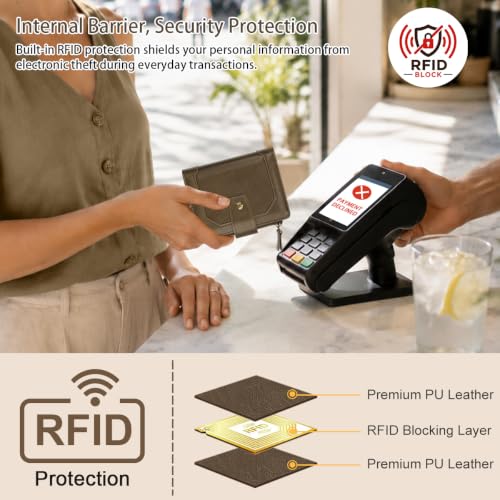 Image of Small Womens Wallet Billfold RFID Credit Card Holder Ladies Purse
