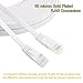 Jadaol Cat 6 Ethernet Cable 50 ft, Outdoor&Indoor 10Gbps Support Cat8 Cat7 Network, Flat High Speed RJ45 Internet LAN Computer Solid Patch Cord with Clips for Router, Modem, PS4/5, Xbox, Gaming, White