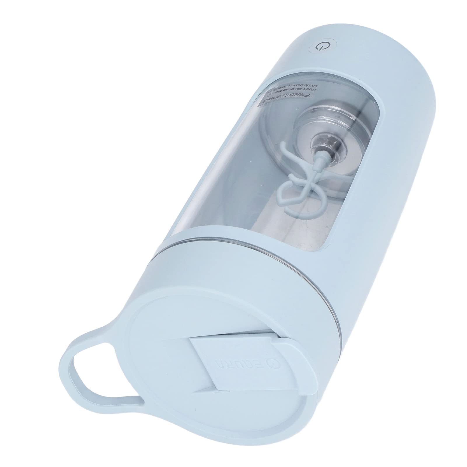 Bouteille shaker électrique avec chargement USB, portable, sans BPA, grande capacité de 650 ml, mélangeur de poudre, pour shakes protéinés, maison, bureau, salle de sport, bleu
