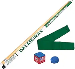 Taco de Sinuca Desmontável Oficial do Palmeiras Branco Maior Campeão Tacos Brasil