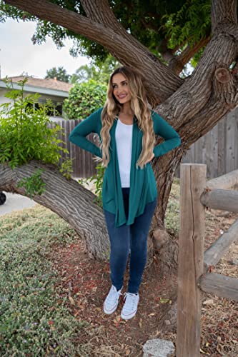 Image of Free to Live 3 Pack Long Sleeve Cardigan for Women Open Front Dressy Casual Fall Draped Lightweight Sweaters Cover Up Shrugs