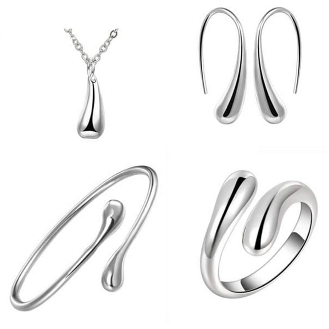 PEORAStylish 925 Sterling Silver Plated Jewellery Set for Women Girls