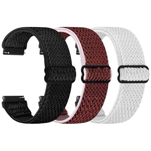 Image of TumpCez Quick Release Watch Band - Choice of Width -18mm 19mm 20mm 22mm 24mm Watch Bands, Solo Loop Adjustable Elastic Nylon Watch Straps Replacement Wristband for Men Women