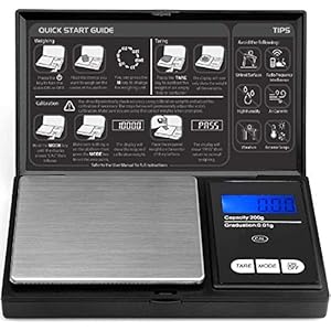 ROYALTEC Digital Pocket Scale – 200g x 0.01g – Black (Batteries Included)