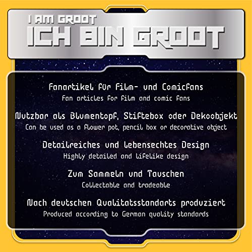thematys Baby Groot | 15x8,5x8,5cm | Blumentopf | Spielfigur | Action Figur | Filmklassiker | Fanartikel | I AM Groot | Stifte | Geschenk | Aquarium Deko – Bild 5
