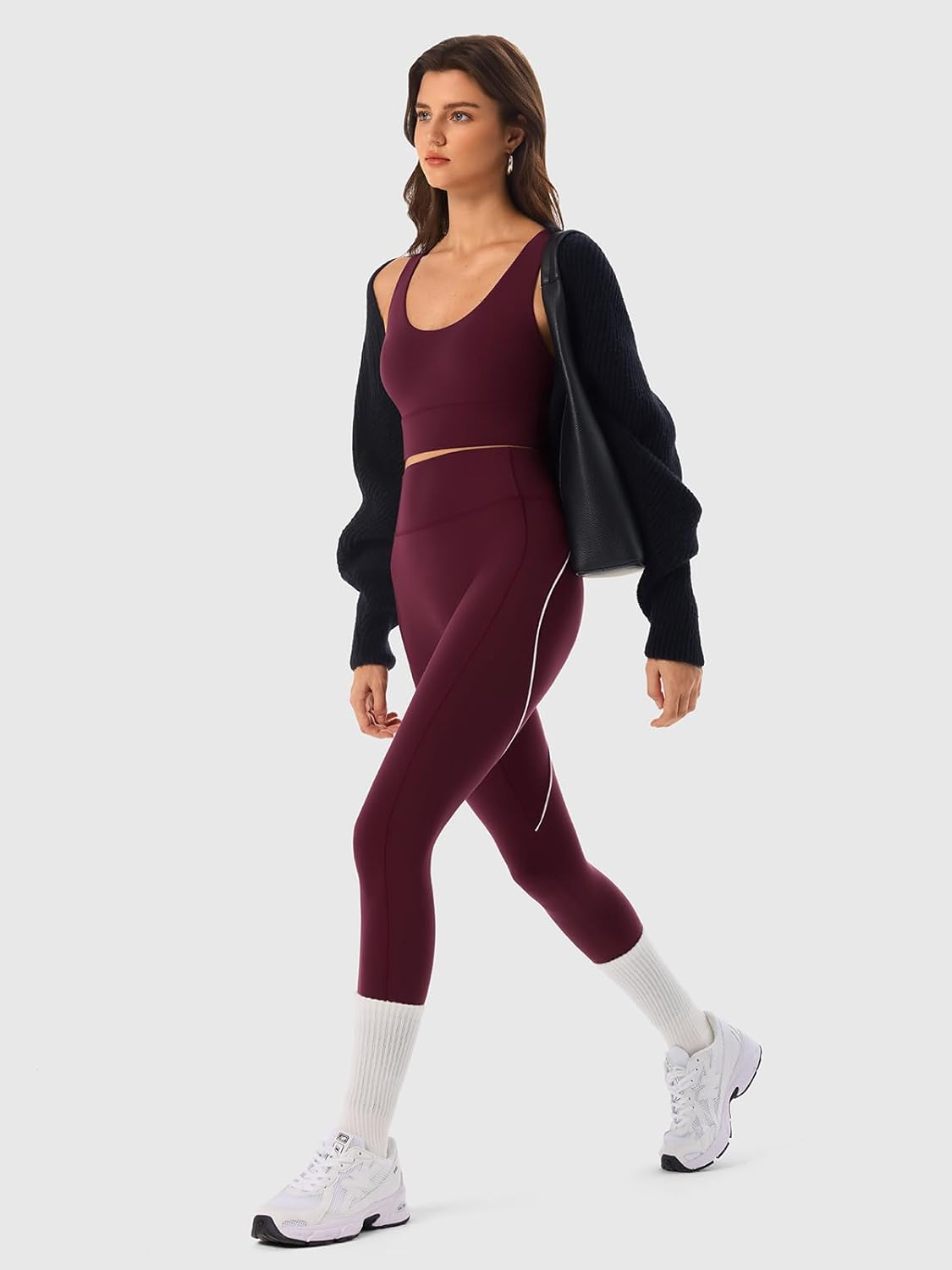 Women's High Waisted Yoga Leggings with Tummy Control, No Front Seam Scrunch Butt Lifting Yoga Pants - Image 7