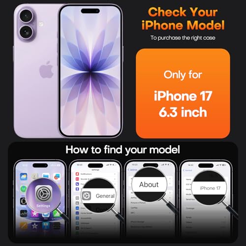 Image of TAURI for iPhone 17 Case, with Screen Protector, Pink