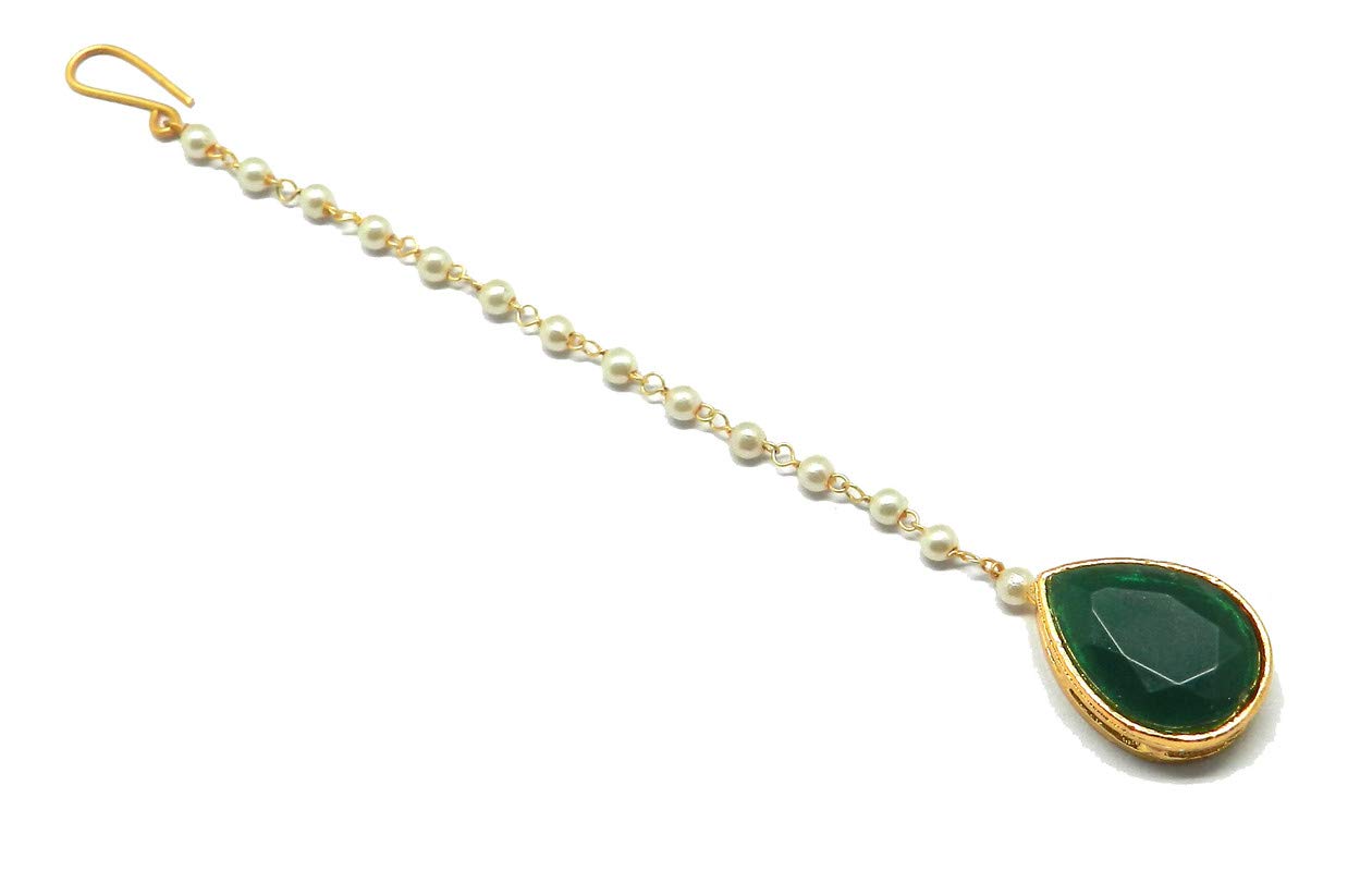 Radhesh Creation And Jewellery Gold Plated Single,Big Stone Handcrafted Maangtikka for Women (B08RP771KS) Amazon Price History, Amazon Price Tracker
