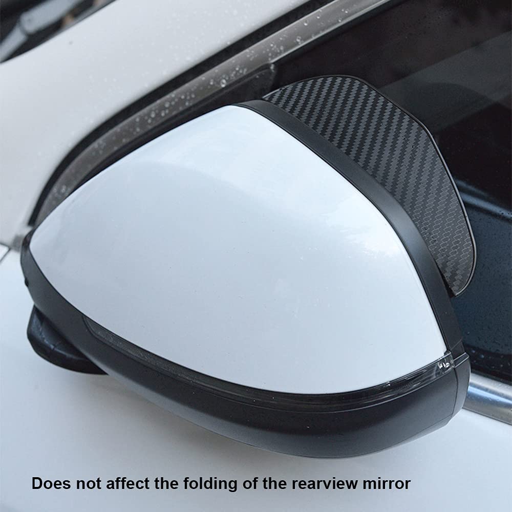 Riloer 2pcs Car Detailing Rain Riner, PVC Carbon Fiber Deszczowy wzór do lub blokowania ochrony przed śniegiem anty-deszcz, akcesoria samoprzylepne nie piątek