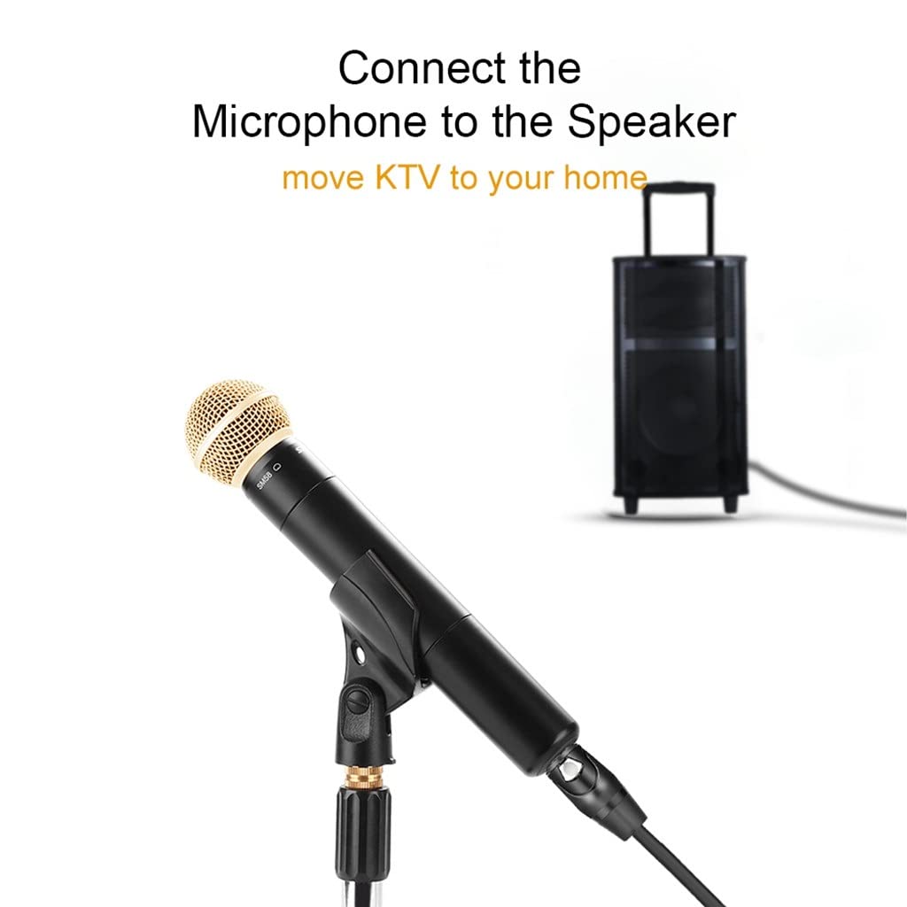 Kabel audio, kabel instrumentalny, kabel XLR do gniazda mikrofonowego Jack Lead Aux TRS 6,35 mm/6,5 mm męski przewód żeński mikser gitarowy wzmacniacz stereo (kolor: jak pokazano, rozmiar: jeden rozmi