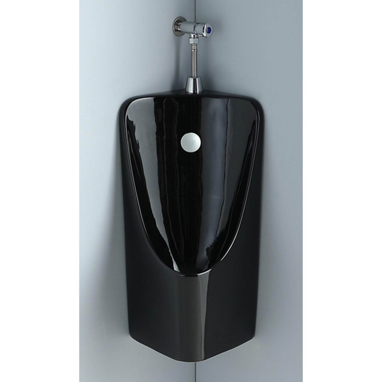 Urinoir pour homme wc public gain de place compact suspendu couleur noir