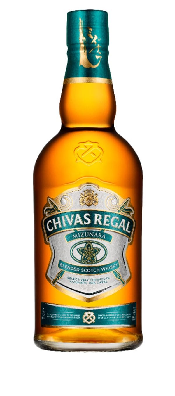 Chivas Regal Mizunara Whisky Escocés de Mezcla Premium Whisky Japonés, 700 ml
