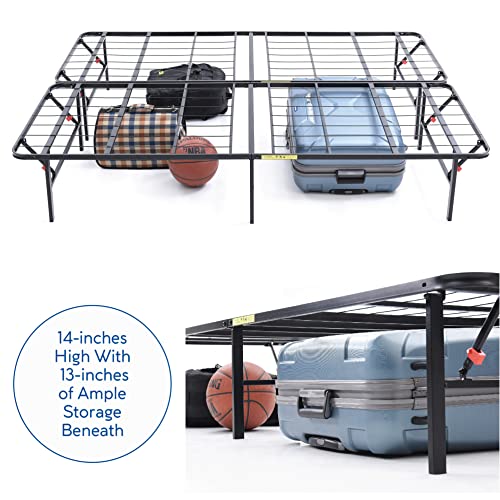 Classic Brands Hercules Black Heavy Duty Metal 14-Inch Platform Mattress Foundation Bed Frame - Queen #TOP7