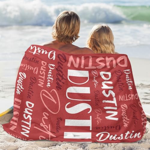 Personalized Blankets for Kids with Names Customized Blankets with Name for Adult Custom Blanket Gift for Birthday Christmas Valentines Day Gift