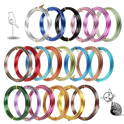 100m Basteldraht 20 Farben Aluminiumdraht 1mm Draht Für DIY Bindedraht...