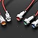 1pcs 6mm Flat Head LED Metal Indicator Light Waterproof Signal Lamp 3V 5V 6V 12V 24V 220v With Wire Red Yellow Blue Green White - (Color: 12V White)