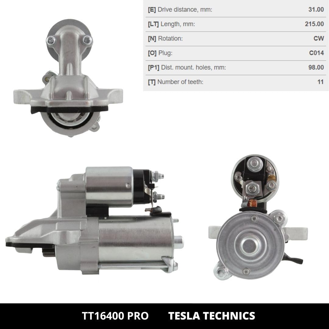TT16400 PRO Motorino di avviamento 12V, 1.20 KW. Compatibile con FORD, MAZDA, VOLVO. Eccellente rapporto qualità-prezzo. Installazione facile e garanzia.
