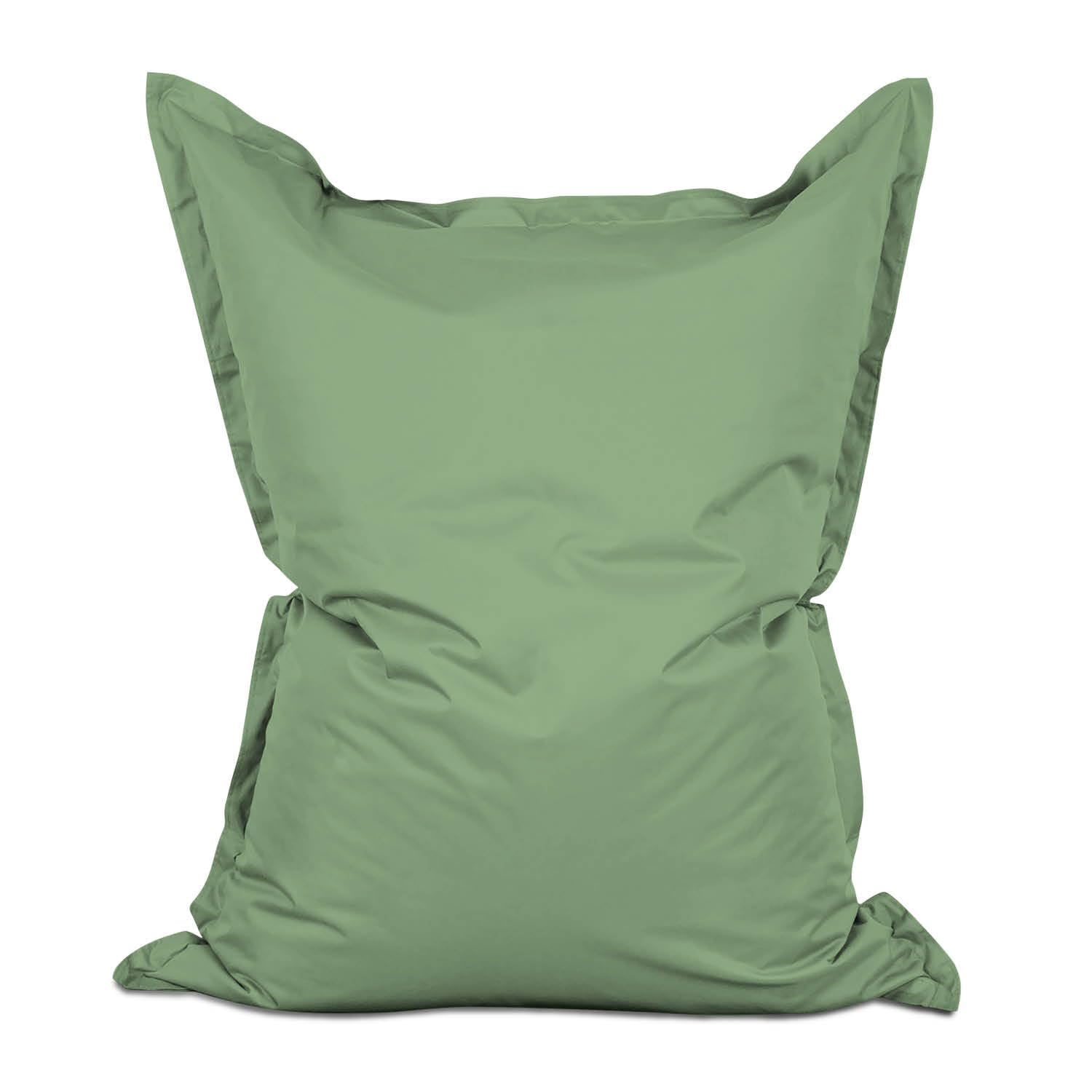 Lumaland Pouf géant XXL 140 x 180 cm Coussin de couchage imperméable Bean Bag housse lavable Vert pastel