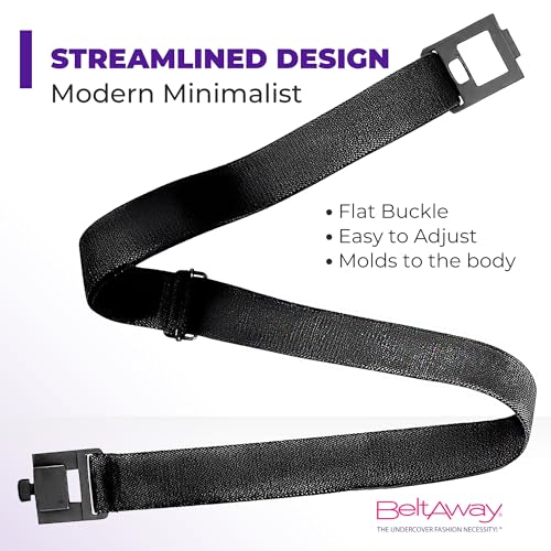 Image of Womens Belts for Jeans, Invisible Flat Buckle Belt, Adjustable Stretch Fit | Adjustable Invisible Belt with Flat Buckle, No Bulge, Comfortable All Day Fit for Jeans, Pants and Dress