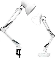 Luminaria pixar Mesa Articulada Escritorio regulavel Leitura Base metal Articulavel Branca