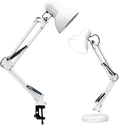 Luminaria pixar Mesa Articulada Escritorio regulavel Leitura Base metal Articulavel Branca