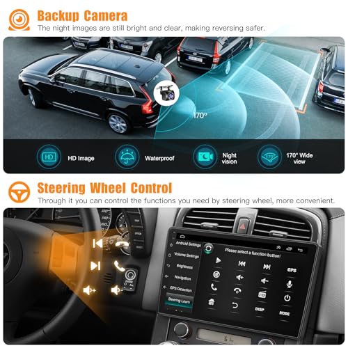 Image of [8 Core+64G] 10 Inch Car Radio for 2003-2006 Chevrolet Chevy Silverado Impala Tahoe GMC Sierra Yukon, Car Stereo QLED Screen Build-in GPS, CarPlay /Android Auto, Backup Camera /DSP /SWC, Android 15