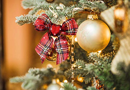 ISTOYO Christmas Bow-Making Kit (Pompom Bow Maker + 2 Rolls of Ribbon)