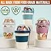 BUATİLO 4-Pack Yogurt Parfait Cups with Lids and Spoons-20 oz Breakfast On the Go Cups,Reusable Yogurt Containers for On-the-Go, Portable Yogurt Cups with Topping Storage,Overnight Oats Containers