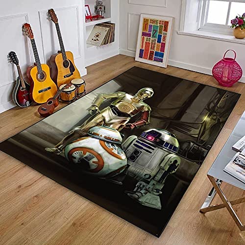 TONATO Teppich 3D Star Wars Muster Wohnzimmer Schlafzimmer Dekor Teppich weiche Flanell Kinderzimmer...
