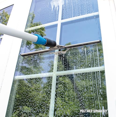 Image of Unger Connect and Clean 16 inch Performance Window and Glass Cleaning Squeegee with Replacement Rubber, Cleaning Supplies, Heavy Duty Household Cleaner Tools with Streak-Free Results (Pack of 10)