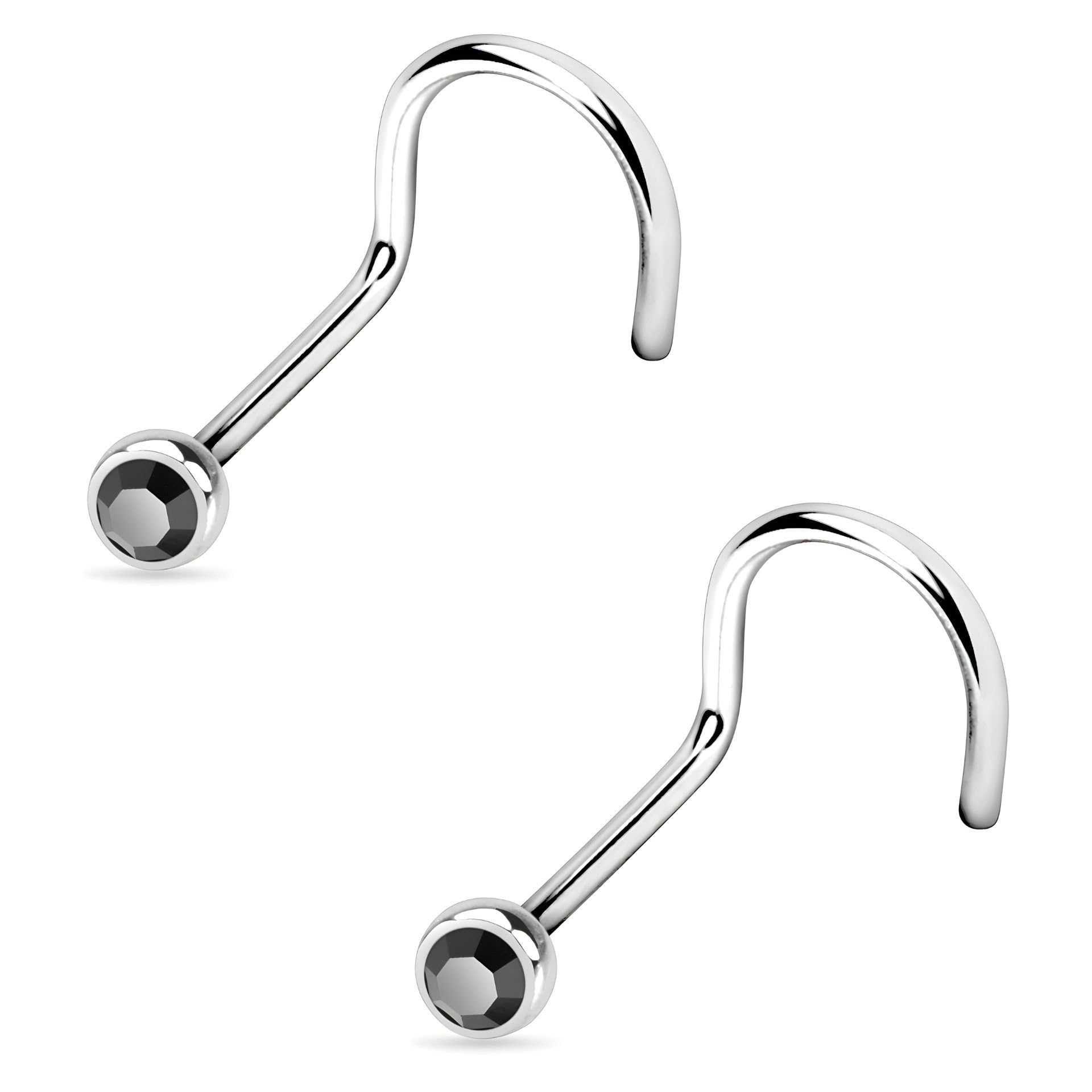 316L Stainless Steel Crystal Studded 'PhantomDot 2.5' No-Tarnish No-Rusting Nose Pin Stud For Women And Girls (NR04950) 2 Pcs-image-21